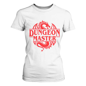 Funny Dungeon Master T Shirt For Women RPG Gamer D20 Tabletop Red Dragon TS11 White Print Your Wear
