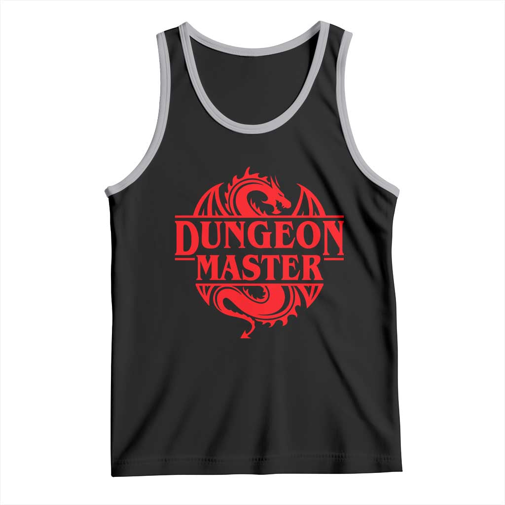 Funny Dungeon Master Tank Top RPG Gamer D20 Tabletop Red Dragon TS11 Black Athletic Heather Print Your Wear