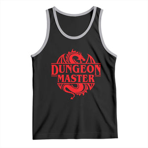 Funny Dungeon Master Tank Top RPG Gamer D20 Tabletop Red Dragon TS11 Black Athletic Heather Print Your Wear