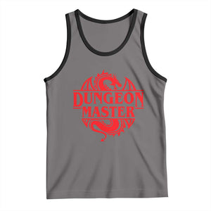 Funny Dungeon Master Tank Top RPG Gamer D20 Tabletop Red Dragon TS11 Deep Heather Black Print Your Wear