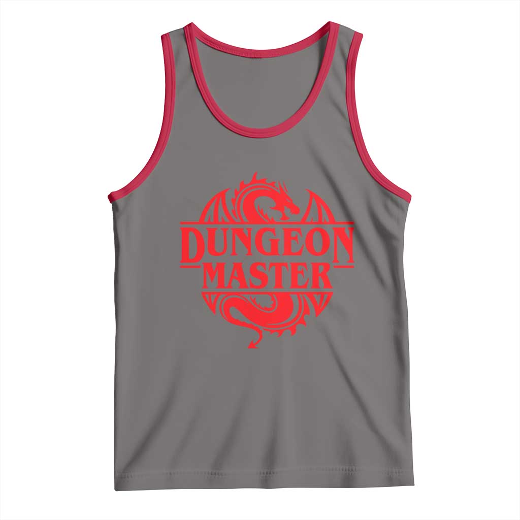 Funny Dungeon Master Tank Top RPG Gamer D20 Tabletop Red Dragon TS11 Deep Heather Red Print Your Wear