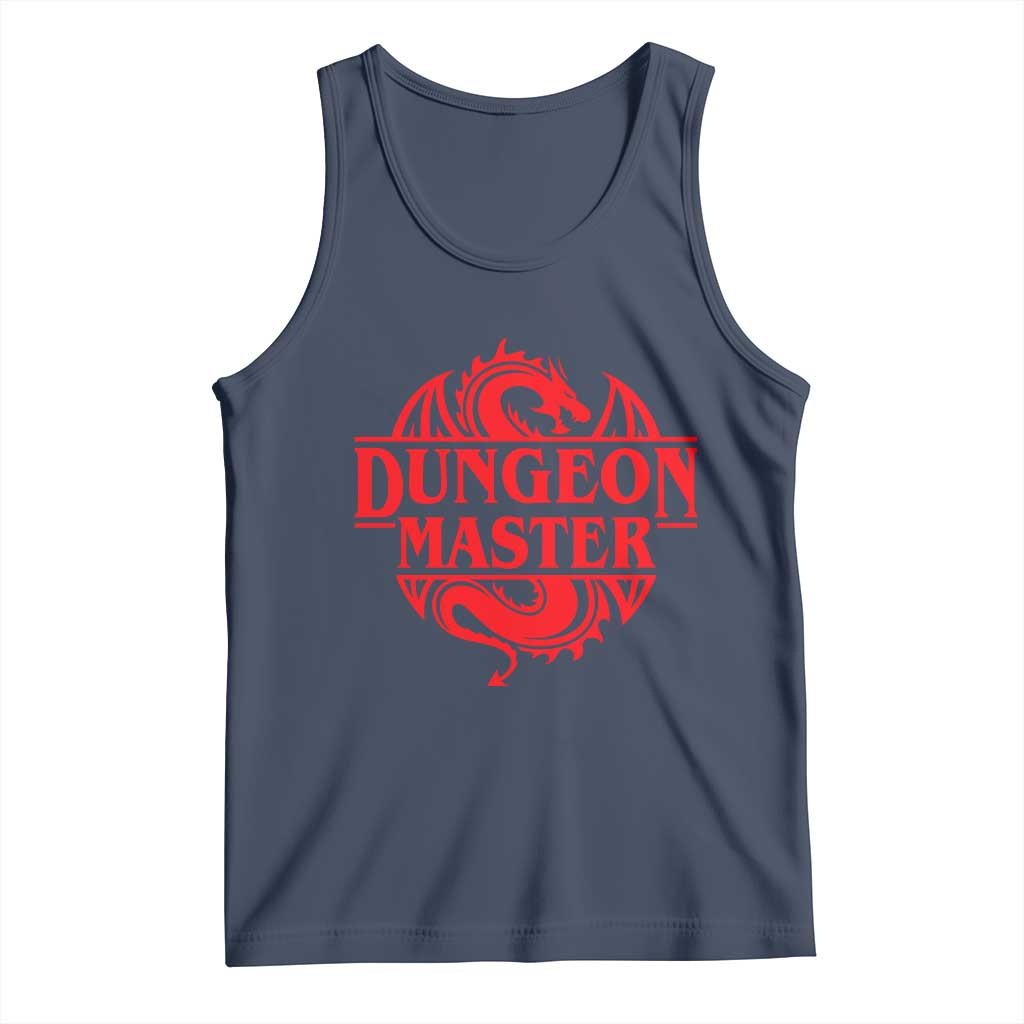 Funny Dungeon Master Tank Top RPG Gamer D20 Tabletop Red Dragon TS11 Navy Print Your Wear