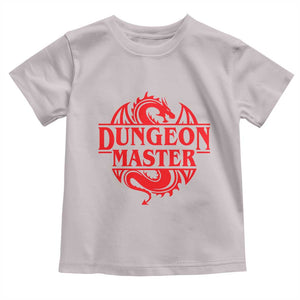 Funny Dungeon Master Toddler T Shirt RPG Gamer D20 Tabletop Red Dragon TS11 Ice Gray Print Your Wear