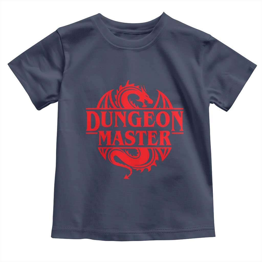 Funny Dungeon Master Toddler T Shirt RPG Gamer D20 Tabletop Red Dragon TS11 Navy Print Your Wear