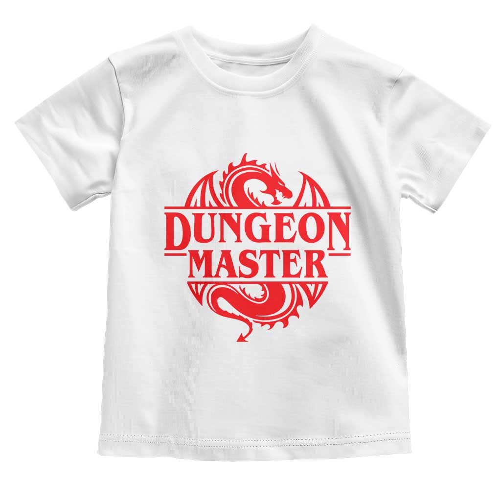 Funny Dungeon Master Toddler T Shirt RPG Gamer D20 Tabletop Red Dragon TS11 White Print Your Wear