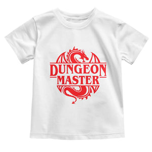 Funny Dungeon Master Toddler T Shirt RPG Gamer D20 Tabletop Red Dragon TS11 White Print Your Wear