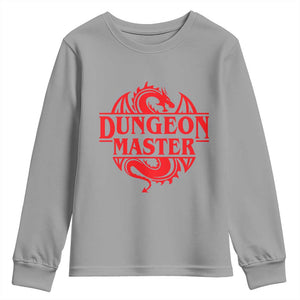 Funny Dungeon Master Youth Sweatshirt RPG Gamer D20 Tabletop Red Dragon TS11 Sport Gray Print Your Wear