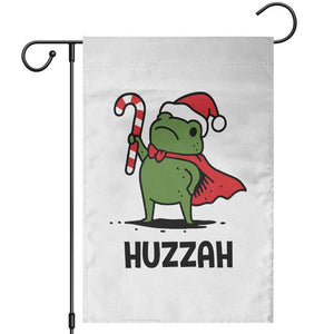 Funny Christmas Huzzah Frog Knight Meme Quote Garden Flag TS11 White Print Your Wear