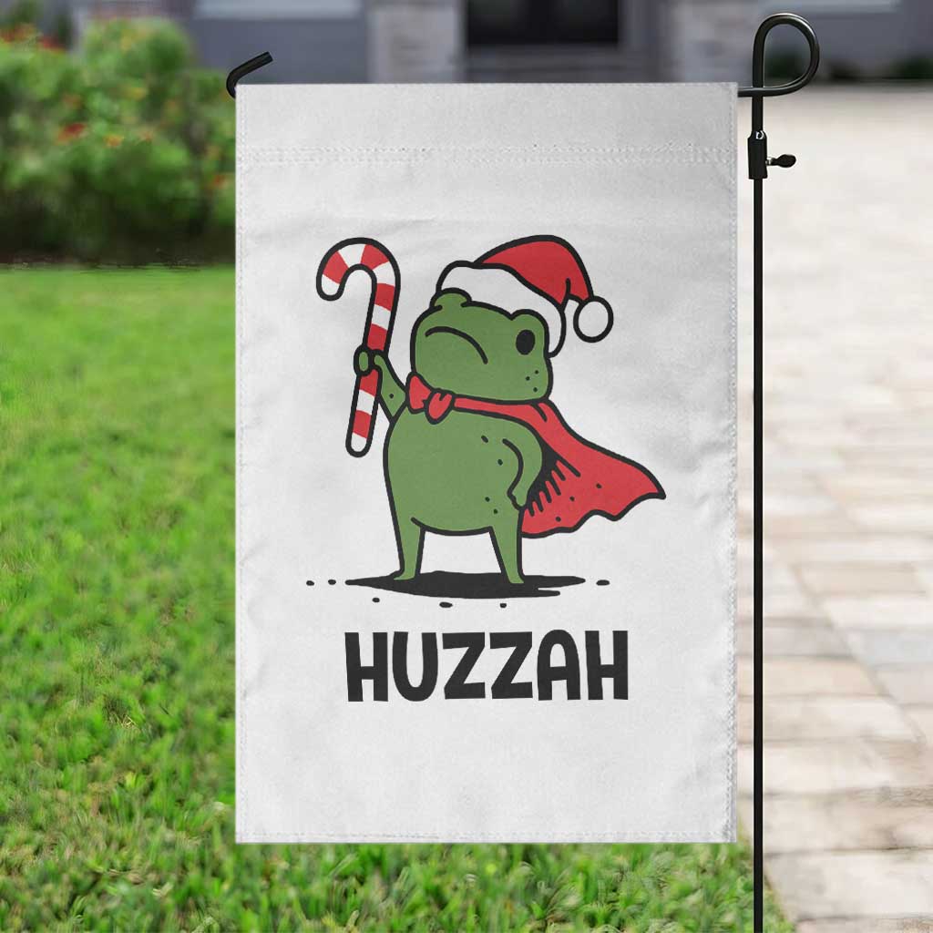 Funny Christmas Huzzah Frog Knight Meme Quote Garden Flag TS11 Print Your Wear