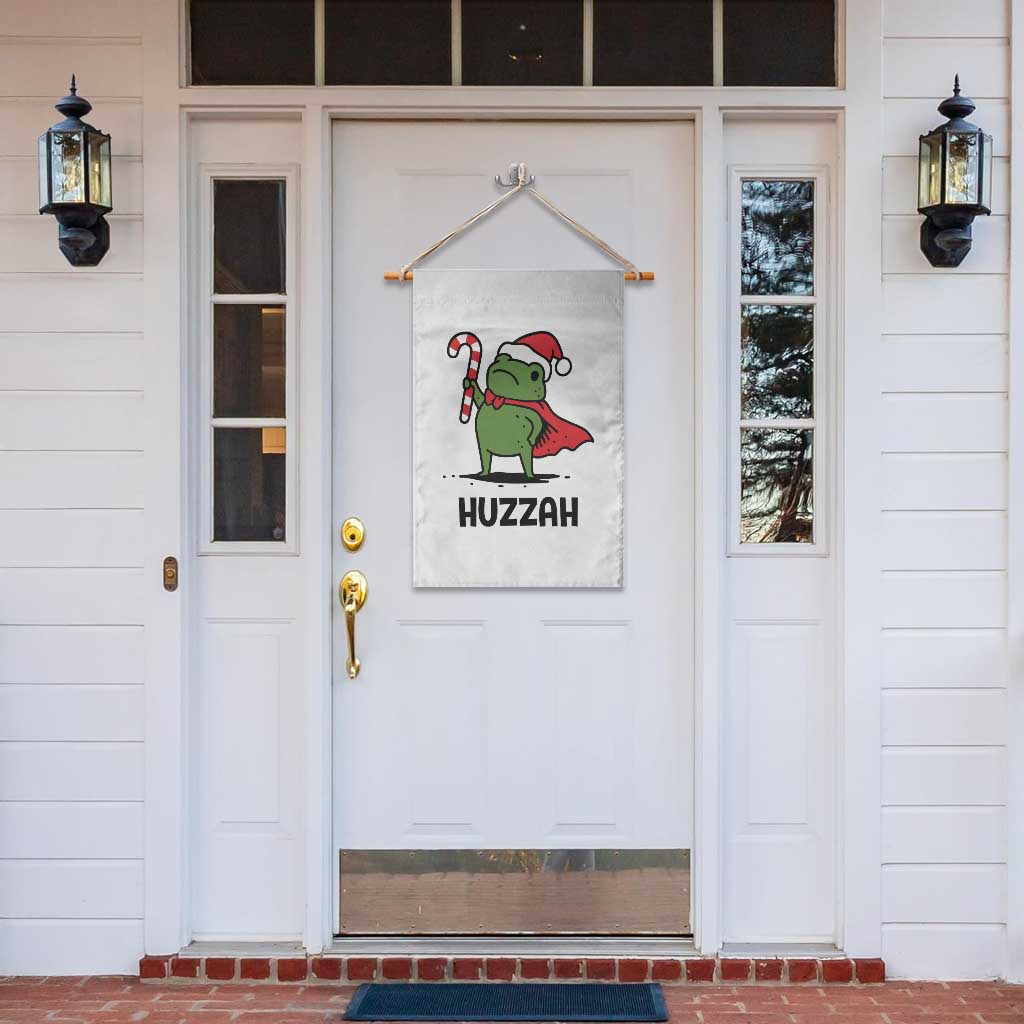 Funny Christmas Huzzah Frog Knight Meme Quote Garden Flag TS11 Print Your Wear