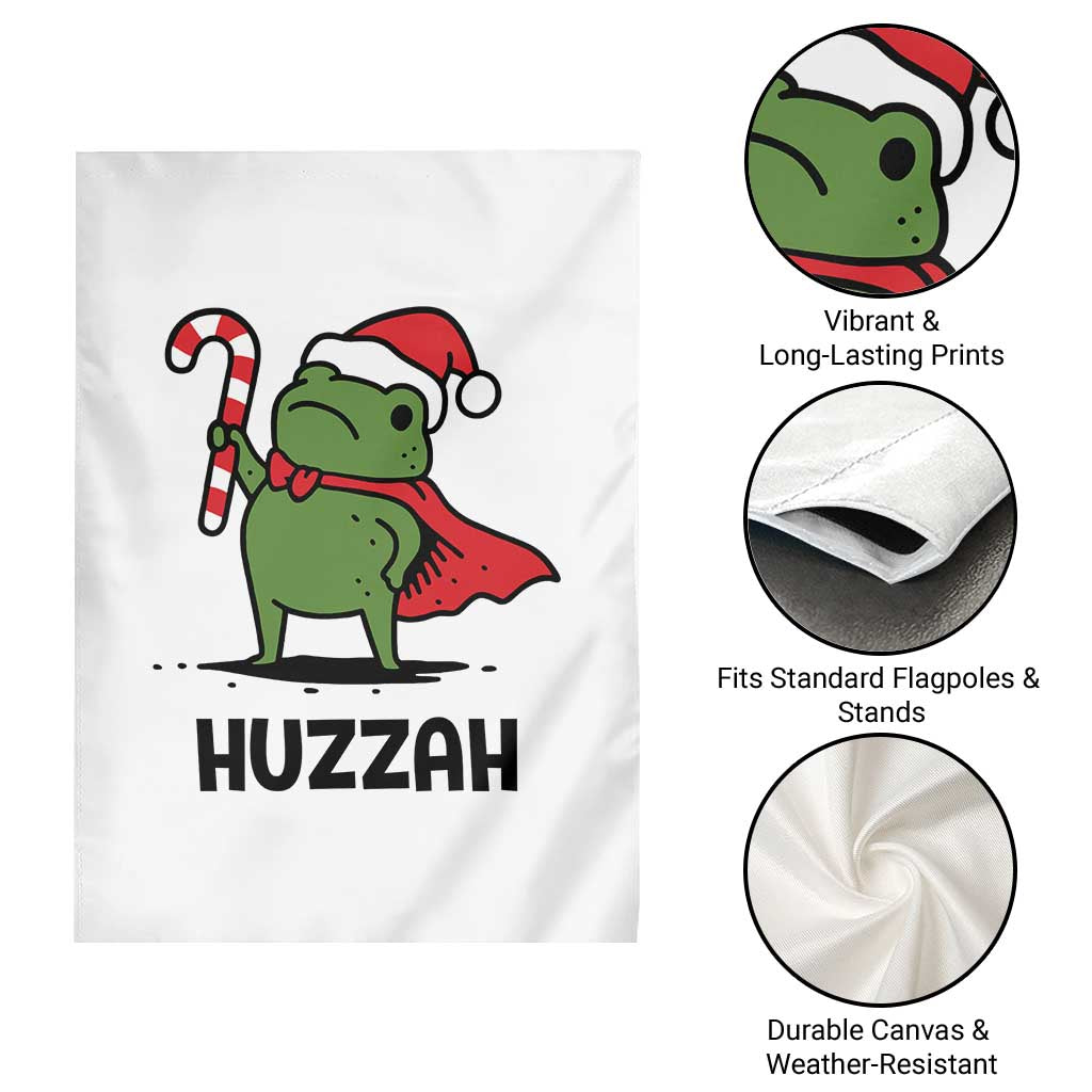 Funny Christmas Huzzah Frog Knight Meme Quote Garden Flag TS11 Print Your Wear