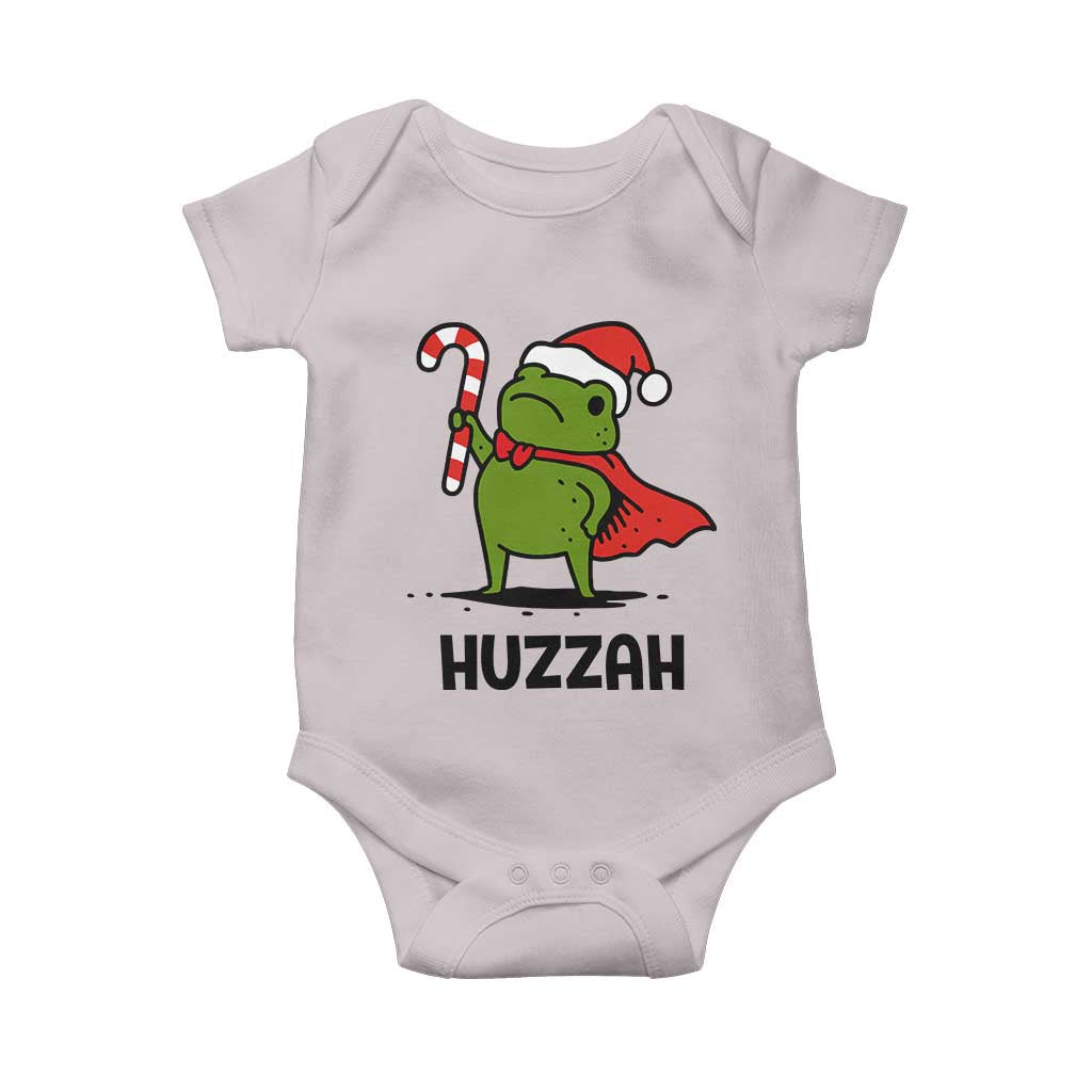 Funny Christmas Huzzah Frog Knight Meme Quote Baby Onesie TS11 Ice Gray Print Your Wear