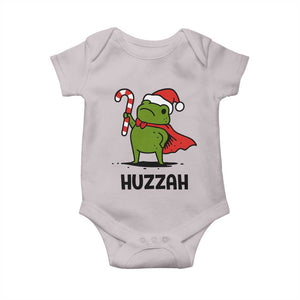 Funny Christmas Huzzah Frog Knight Meme Quote Baby Onesie TS11 Ice Gray Print Your Wear