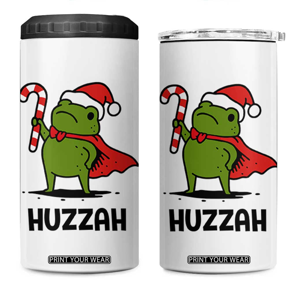 Funny Christmas Huzzah Frog Knight Meme Quote 4 in 1 Can Cooler Tumbler TS11 One Size: 16 oz White Print Your Wear