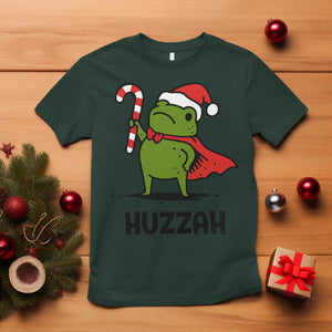 Funny Christmas Huzzah Frog Knight Meme Quote T Shirt TS11 Dark Forest Green Print Your Wear