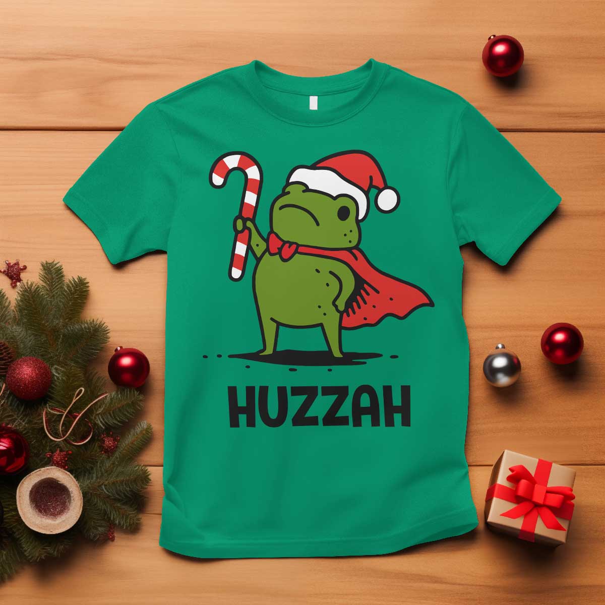 Funny Christmas Huzzah Frog Knight Meme Quote T Shirt TS11 Irish Green Print Your Wear