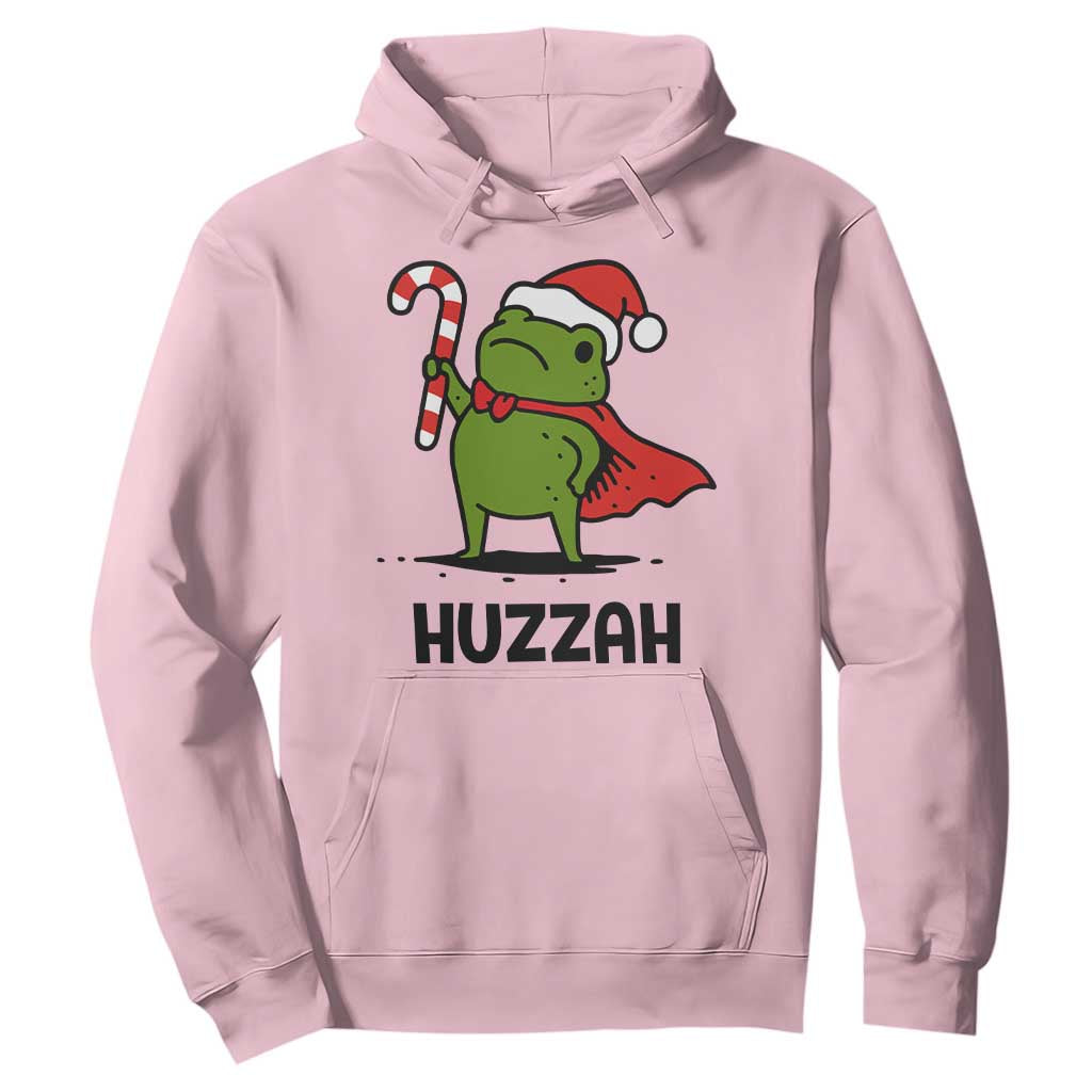 Funny Christmas Huzzah Frog Knight Meme Quote Hoodie TS11 Light Pink Print Your Wear