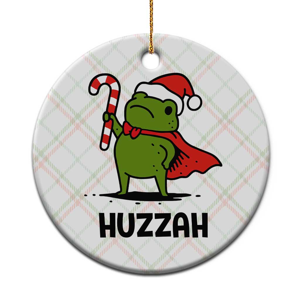 Funny Christmas Huzzah Frog Knight Meme Quote Ceramic Ornament TS11 1pc Christmas Plaid Print Your Wear