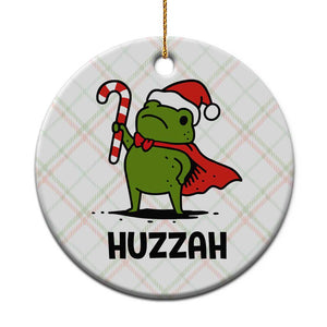 Funny Christmas Huzzah Frog Knight Meme Quote Ceramic Ornament TS11 1pc Christmas Plaid Print Your Wear