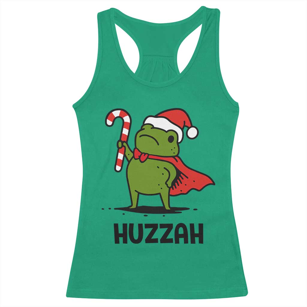 Funny Christmas Huzzah Frog Knight Meme Quote Racerback Tank Top TS11 Irish Green Print Your Wear