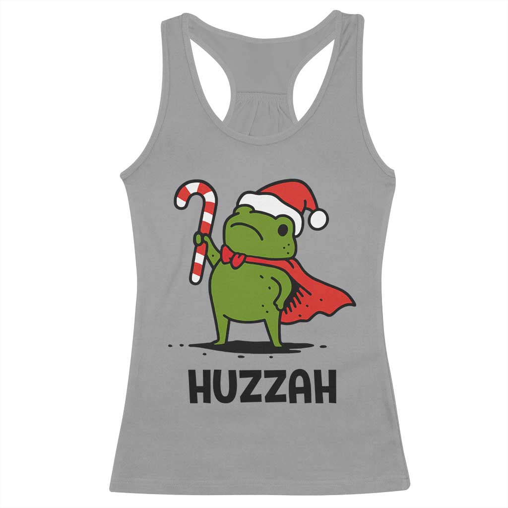 Funny Christmas Huzzah Frog Knight Meme Quote Racerback Tank Top TS11 Sport Gray Print Your Wear
