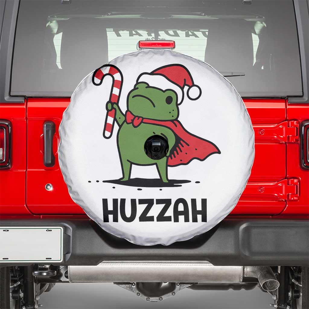 Funny Christmas Huzzah Frog Knight Meme Quote Spare Tire Cover TS11 White Print Your Wear
