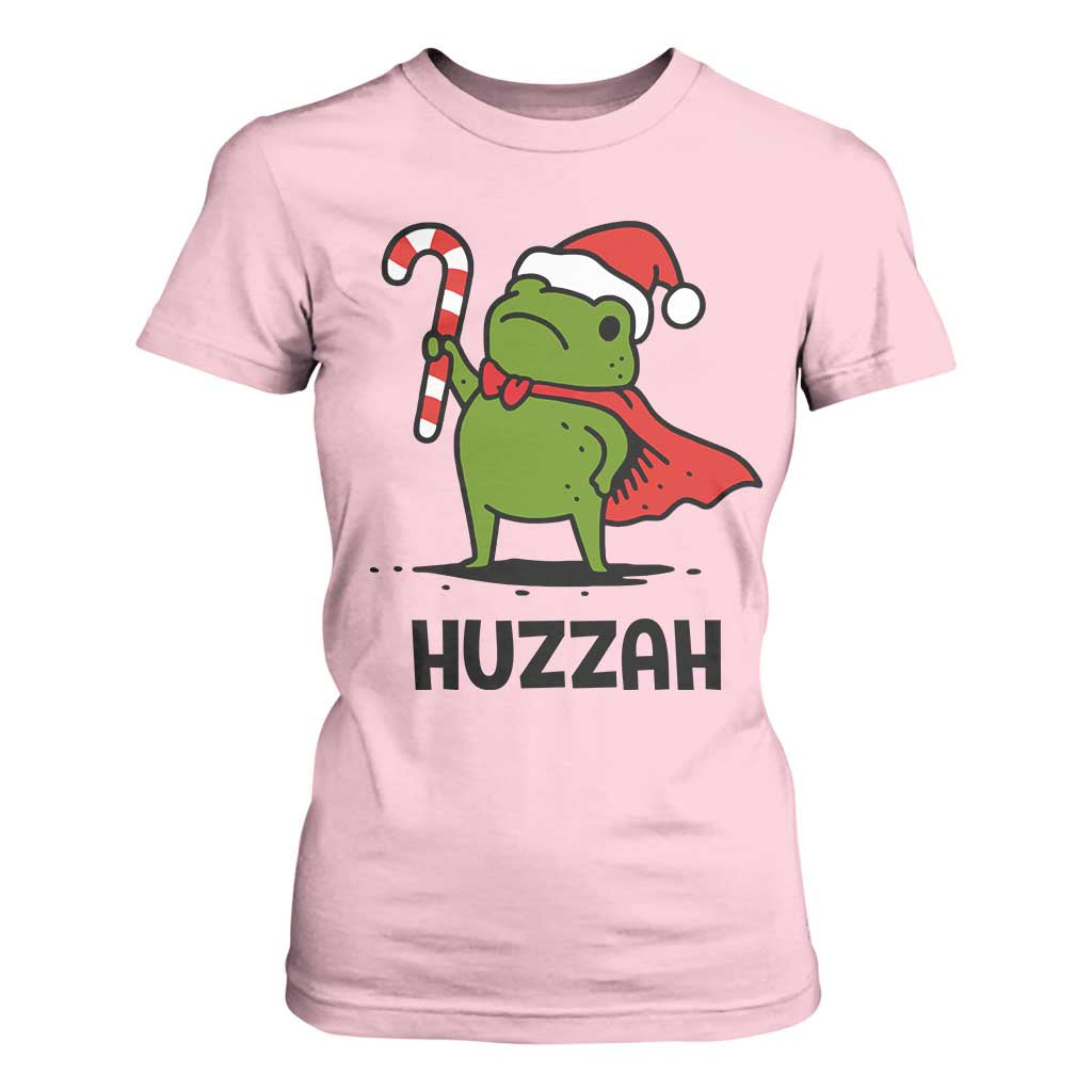 Funny Christmas Huzzah Frog Knight Meme Quote T Shirt For Women TS11 Light Pink Print Your Wear