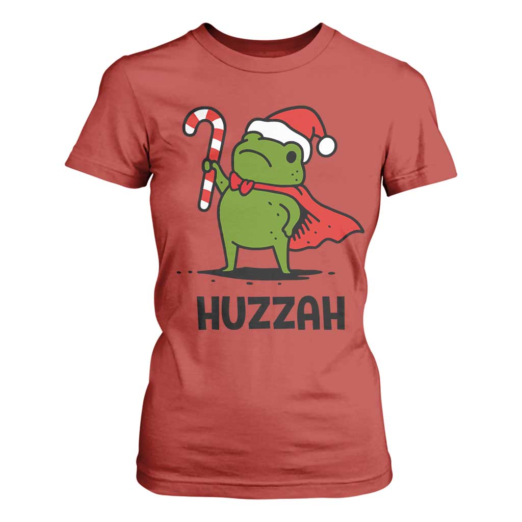 Funny Christmas Huzzah Frog Knight Meme Quote T Shirt For Women TS11 Red Print Your Wear