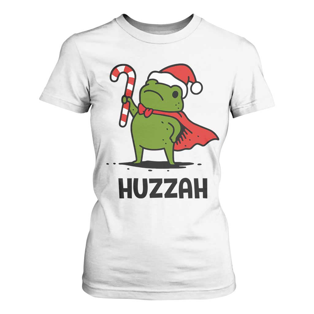Funny Christmas Huzzah Frog Knight Meme Quote T Shirt For Women TS11 White Print Your Wear