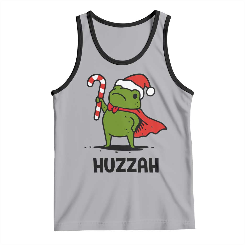 Funny Christmas Huzzah Frog Knight Meme Quote Tank Top TS11 Athletic Heather Black Print Your Wear