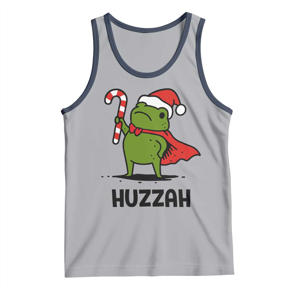 Funny Christmas Huzzah Frog Knight Meme Quote Tank Top TS11 Athletic Heather Navy Print Your Wear