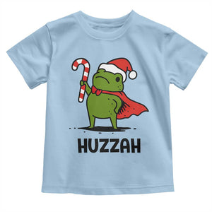 Funny Christmas Huzzah Frog Knight Meme Quote Toddler T Shirt TS11 Light Blue Print Your Wear