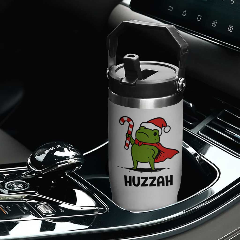Funny Christmas Huzzah Frog Knight Meme Quote Flip Straw Tumbler TS11 Print Your Wear
