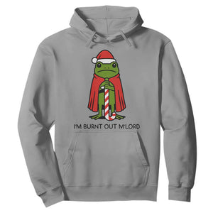 Funny Christmas Frog Knight Hoodie I Am Burnt Out M Lord Medieval Meme TS11 Sport Gray Print Your Wear