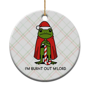 Funny Christmas Frog Knight Ceramic Ornament I Am Burnt Out M Lord Medieval Meme TS11 1pc Christmas Plaid Print Your Wear