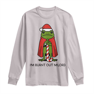Funny Christmas Frog Knight Long Sleeve Shirt I Am Burnt Out M Lord Medieval Meme TS11 Ice Gray Print Your Wear