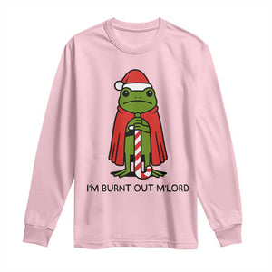 Funny Christmas Frog Knight Long Sleeve Shirt I Am Burnt Out M Lord Medieval Meme TS11 Light Pink Print Your Wear