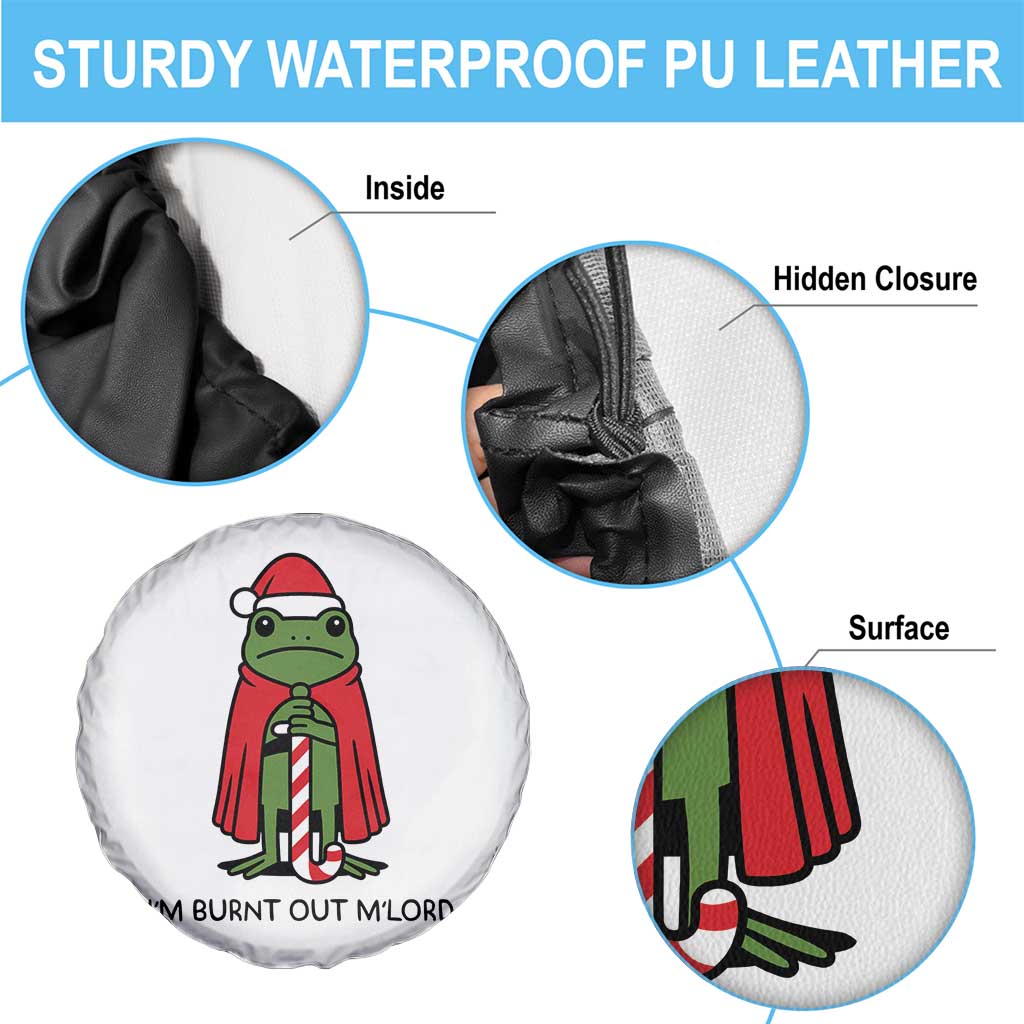 Funny Christmas Frog Knight Spare Tire Cover I Am Burnt Out M Lord Medieval Meme TS11 Print Your Wear