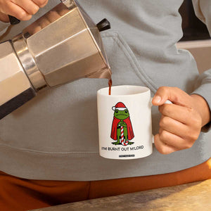 Funny Christmas Frog Knight Coffee Mug I Am Burnt Out M Lord Medieval Meme TS11 Print Your Wear