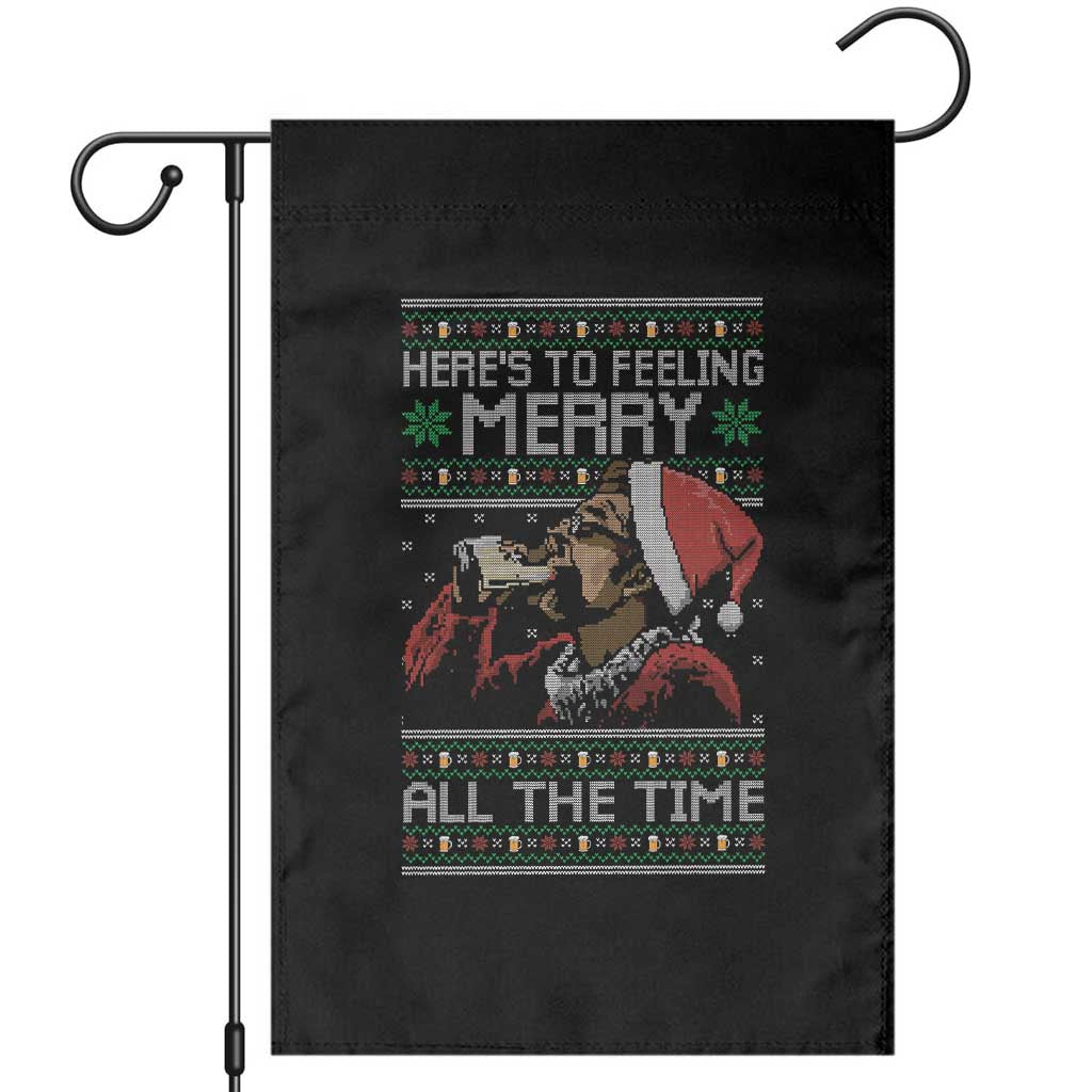 Here To Feeling Merry All The Time Christmas Garden Flag Funny Xmas Comedy Movie TS11 Black Print Your Wear
