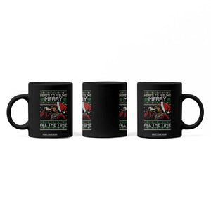 Here To Feeling Merry All The Time Christmas Coffee Mug Funny Xmas Comedy Movie TS11 Print Your Wear