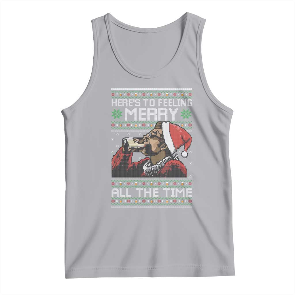 Here To Feeling Merry All The Time Christmas Tank Top Funny Xmas Comedy Movie TS11 Athletic Heather Print Your Wear