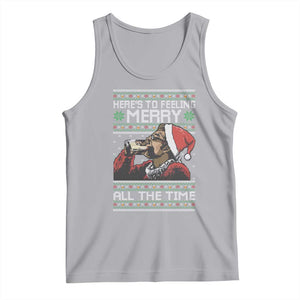 Here To Feeling Merry All The Time Christmas Tank Top Funny Xmas Comedy Movie TS11 Athletic Heather Print Your Wear