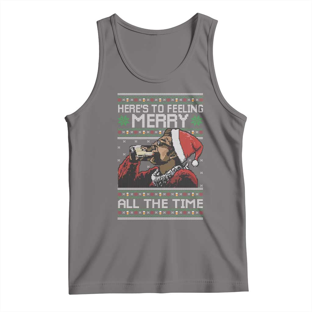 Here To Feeling Merry All The Time Christmas Tank Top Funny Xmas Comedy Movie TS11 Deep Heather Print Your Wear