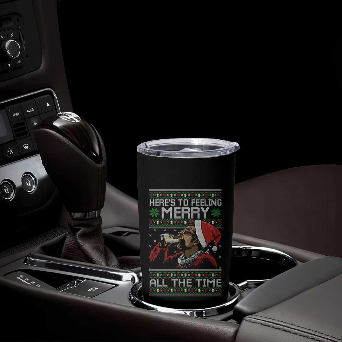 Here To Feeling Merry All The Time Christmas Tumbler Cup Funny Xmas Comedy Movie TS11 Print Your Wear