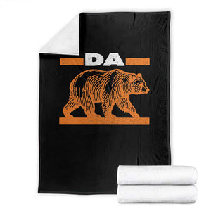 Bear Lover Throw Blanket Funny Wildlife Orange Bear Walking TS11 Black Print Your Wear