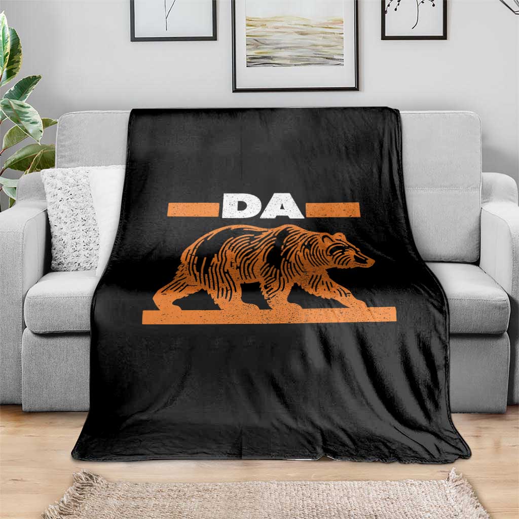 Bear Lover Throw Blanket Funny Wildlife Orange Bear Walking TS11 Print Your Wear