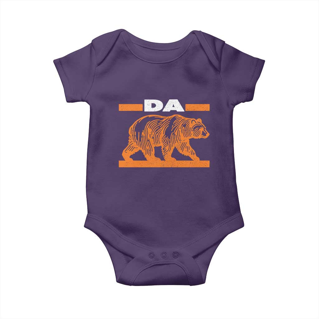 Bear Lover Baby Onesie Funny Wildlife Orange Bear Walking TS11 Purple Print Your Wear