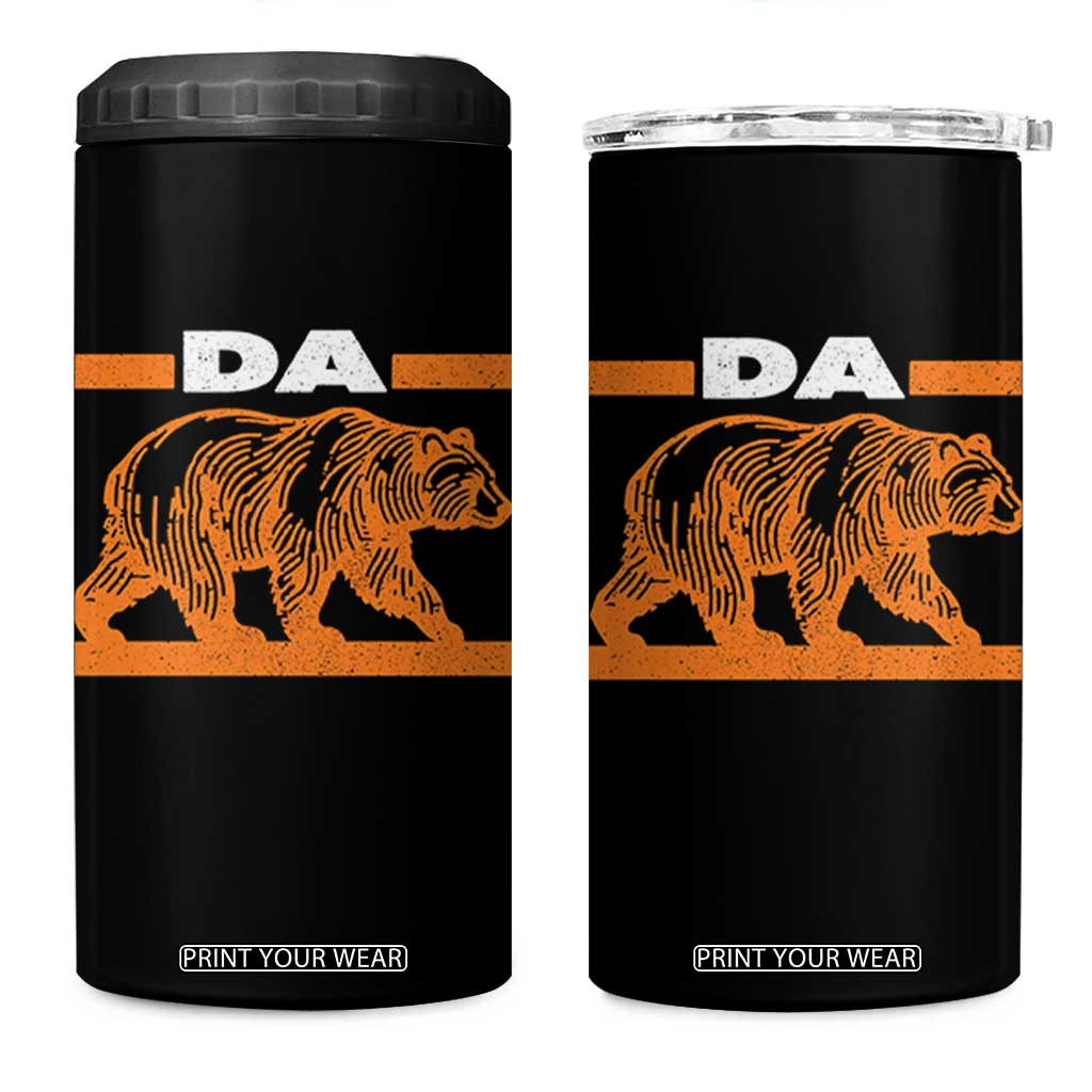 Bear Lover 4 in 1 Can Cooler Tumbler Funny Wildlife Orange Bear Walking TS11 One Size: 16 oz Black Print Your Wear