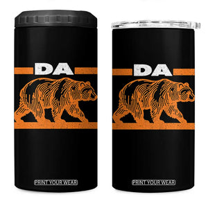 Bear Lover 4 in 1 Can Cooler Tumbler Funny Wildlife Orange Bear Walking TS11 One Size: 16 oz Black Print Your Wear